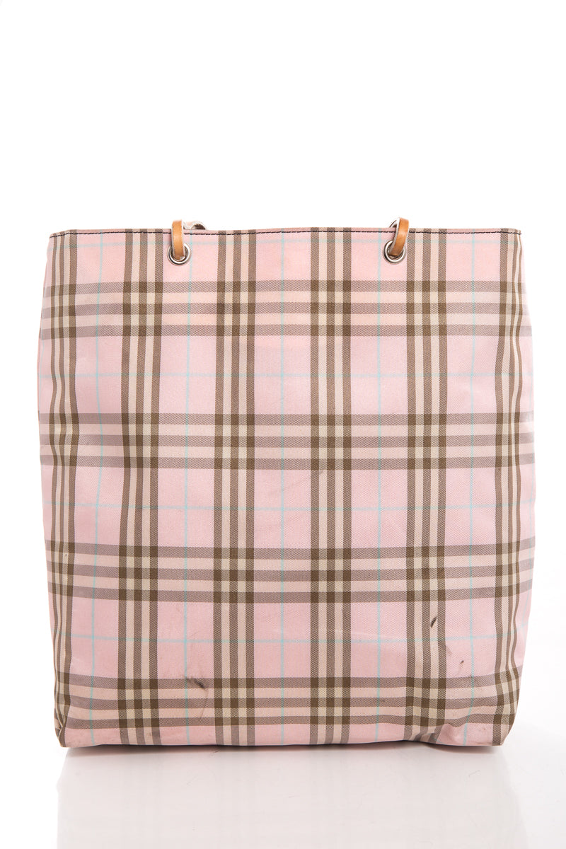 Burberry Pink Nova Plaid Tote