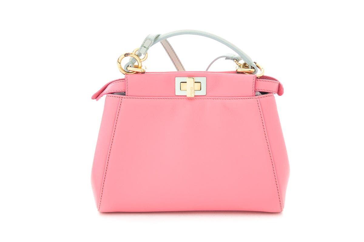 Fendi Pink & Blue Mini Peek-A-Boo Handbag