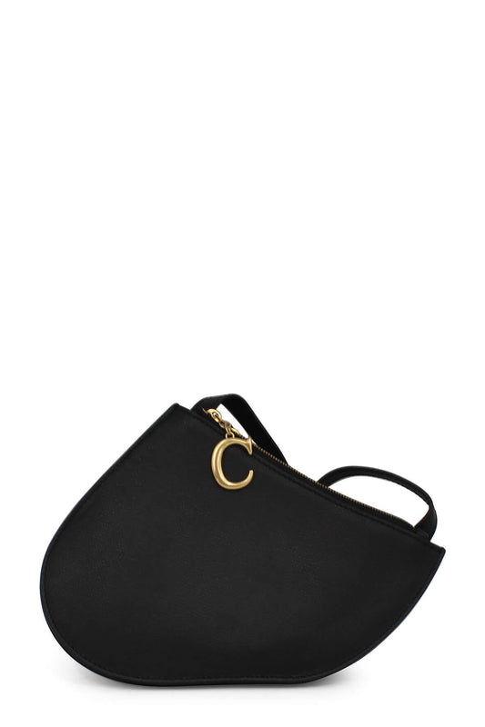 Saddle Clutch Crossbody Black