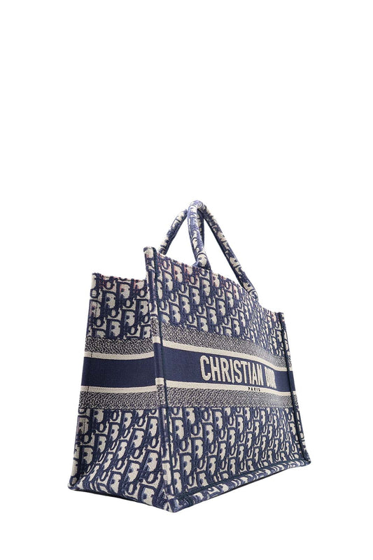 Small Oblique Book Tote Navy