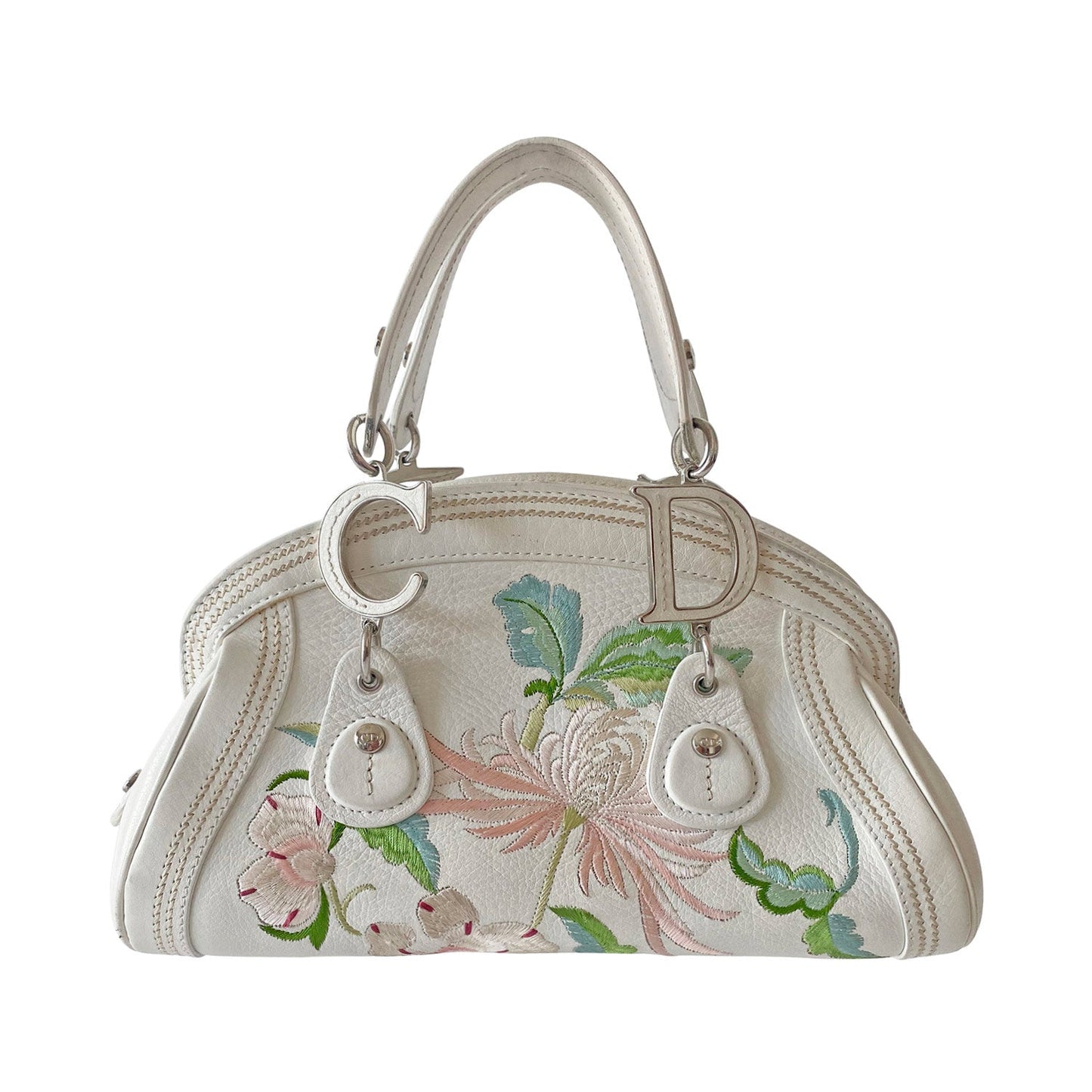 Christian Dior Leather Embroidered Detective Bag