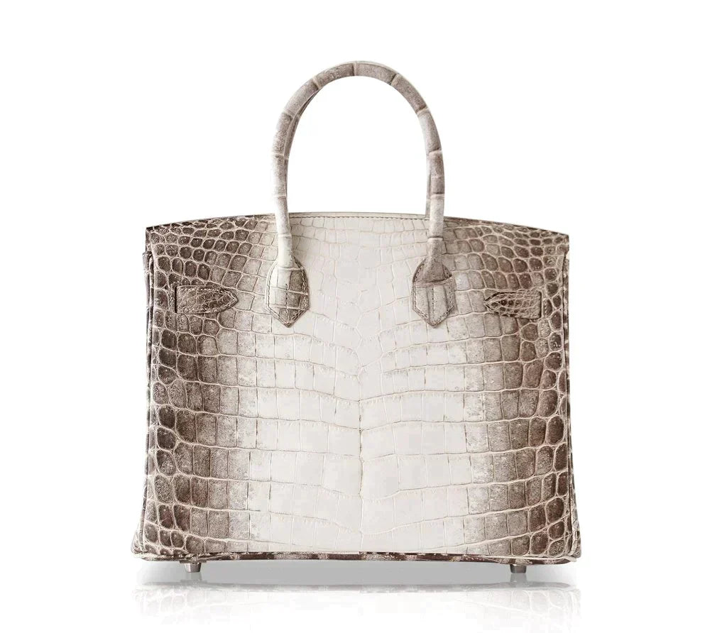 Hermes Himalayan Handmade Birkin 30 Niloticus Himalaya Blanc Crocodile Palladium