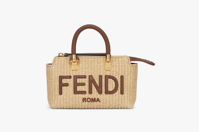 Fendi By The Way Mini Beige cotton fibre mini-bag