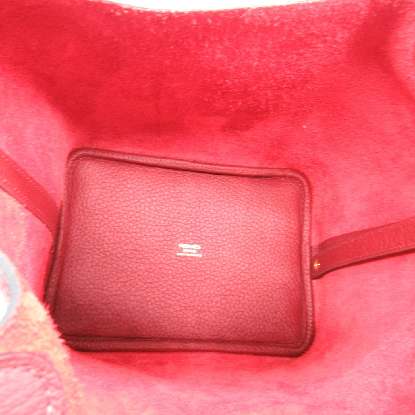 Hermes Picotin Lock PM Rouge Handbag Handbag   Clemence  Red