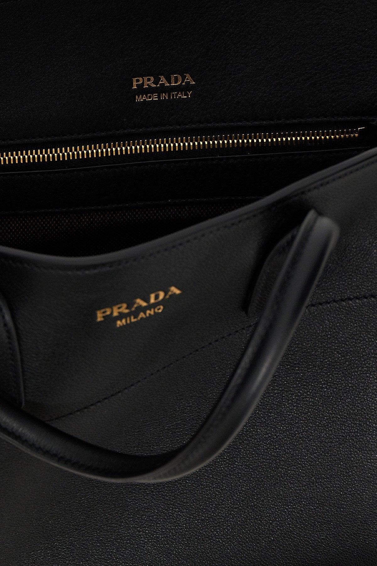 Prada Women Midi Leather Shopping Bag