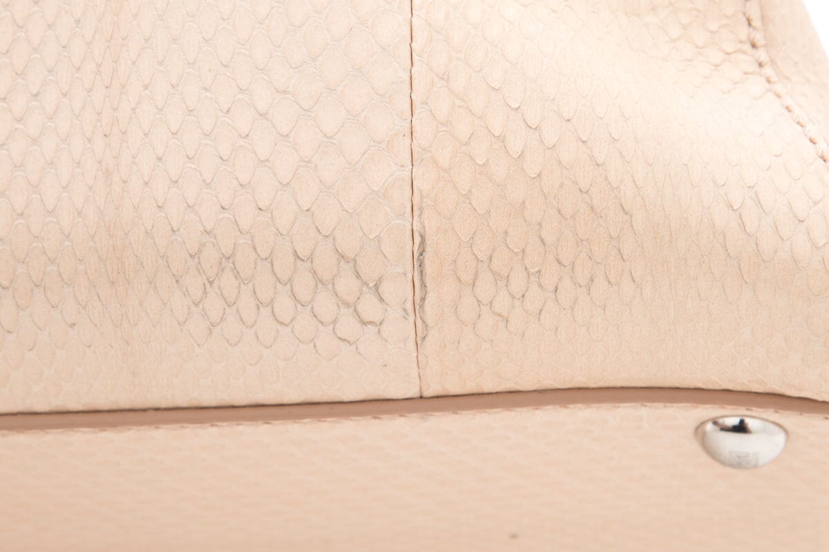 Fendi Beige Peekaboo Snake Skin Bag