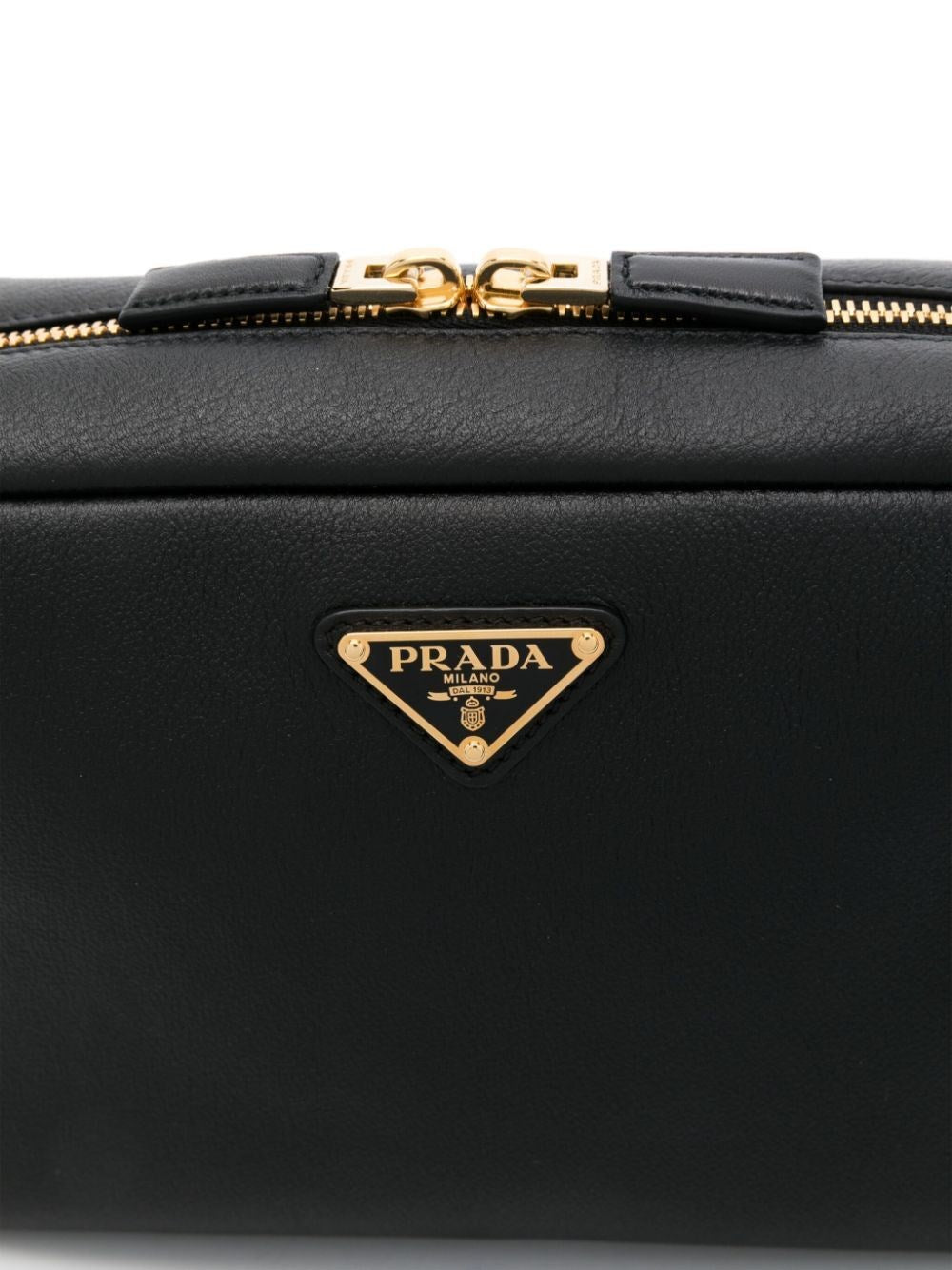 Prada Women Zipped Leather Crossbody Bag