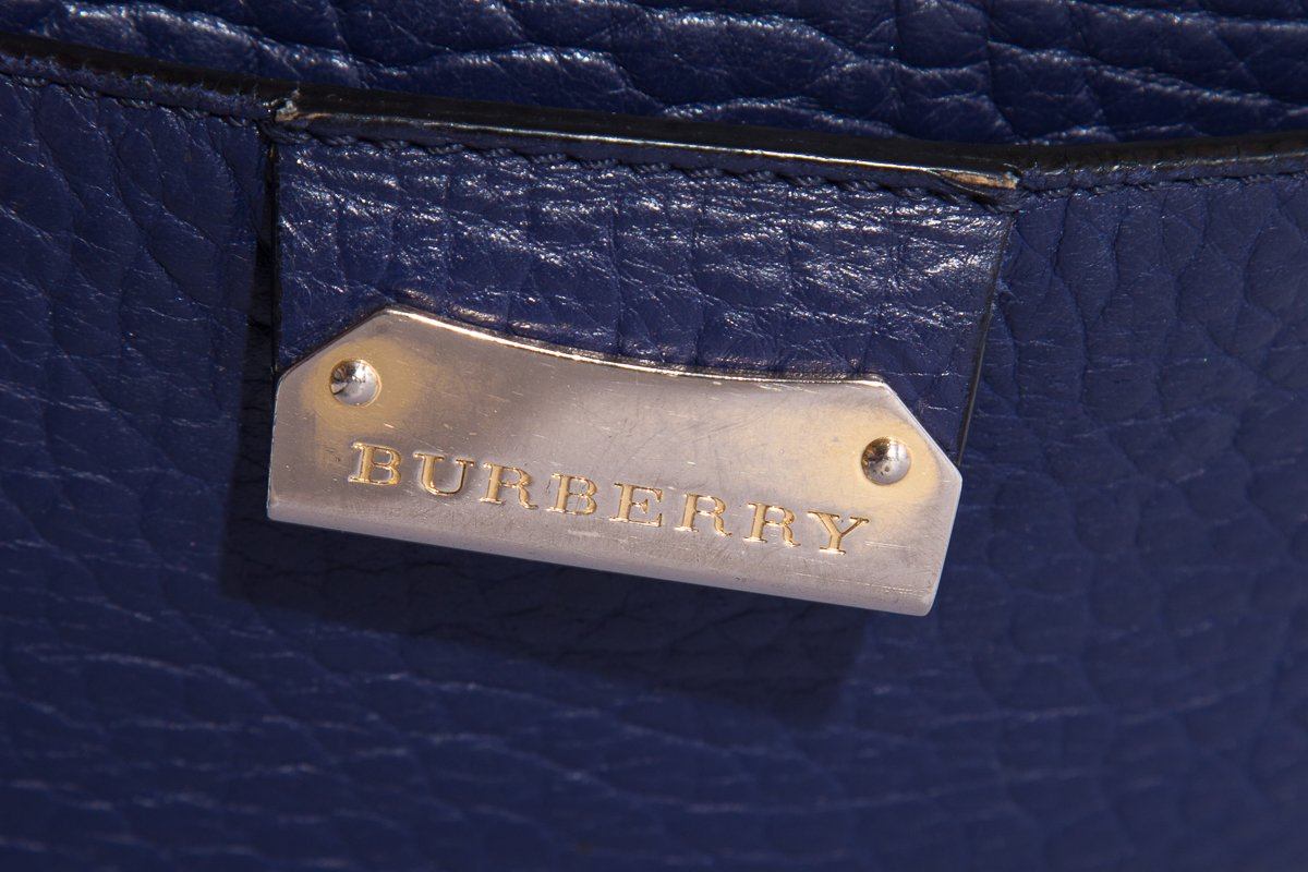 Burberry Navy Pebbled Leather Cross-Body Bag