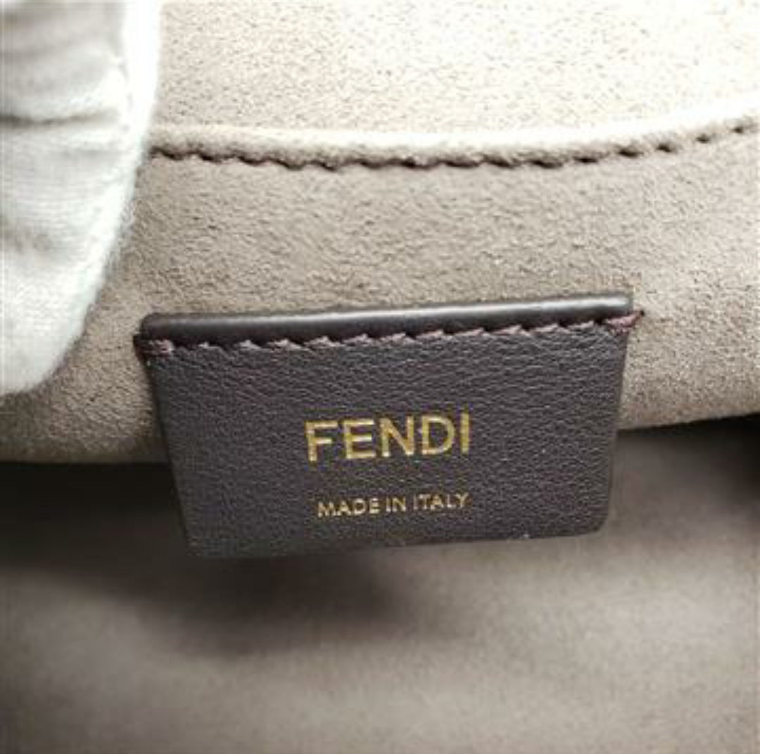 Fendi Bi-Color FF 1974 Embossed Small Kan Shoulder Bag