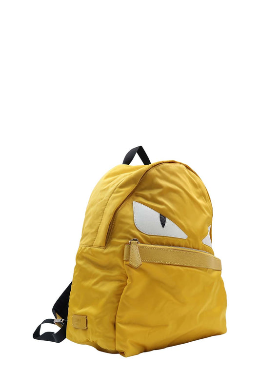 Nylon Monster Eyes Backpack Yellow