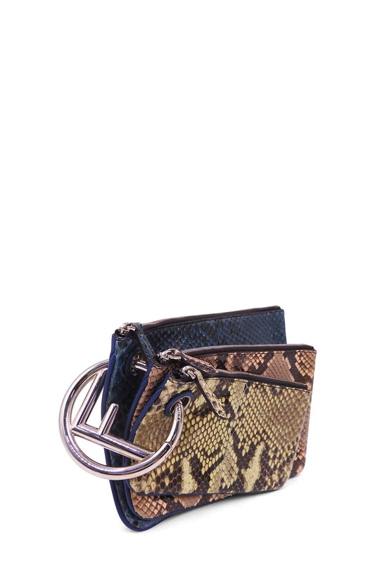 Triplette Python Clutch Blue Multicolor