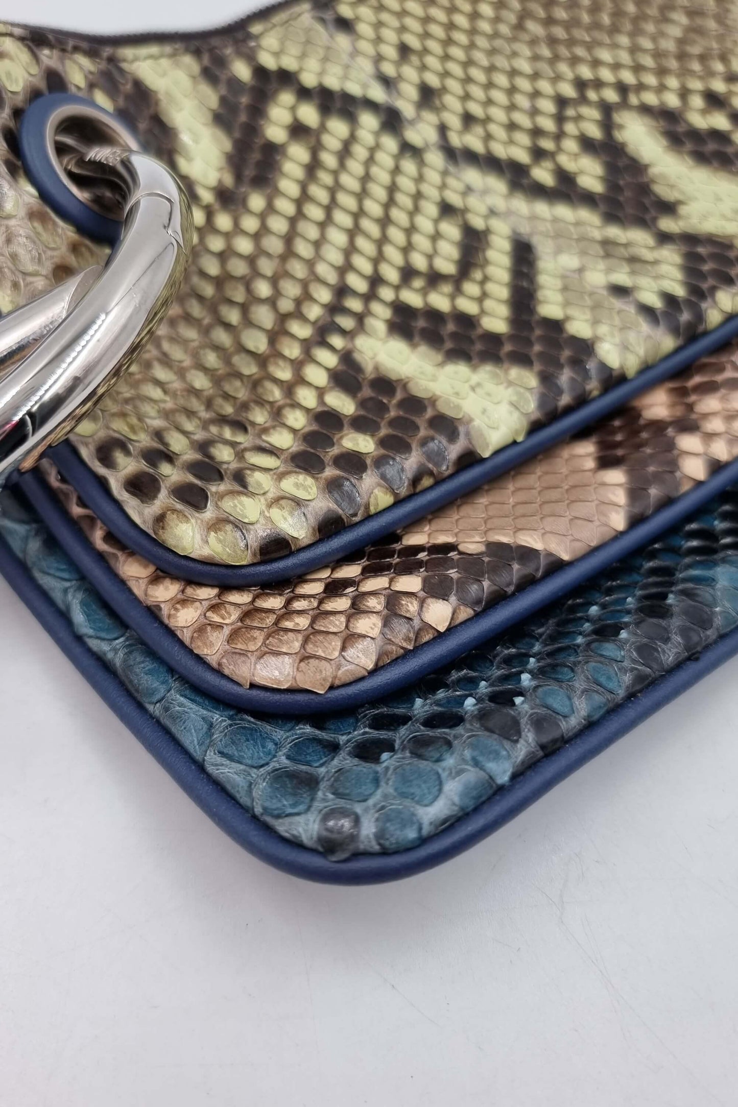 Triplette Python Clutch Blue Multicolor