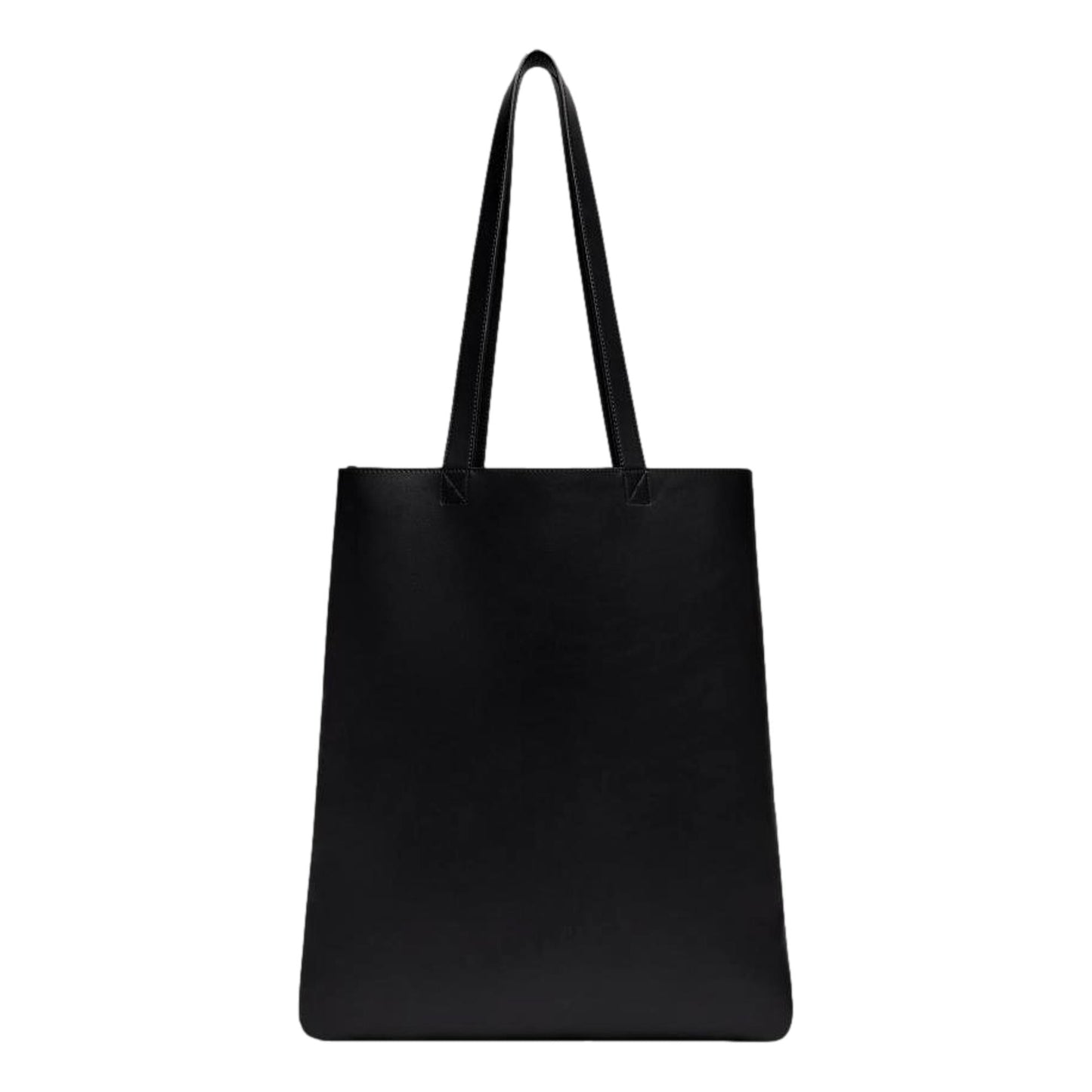 Fendi Roma Embossed Logo Black Calf Leather Large Shopping Tote Bag