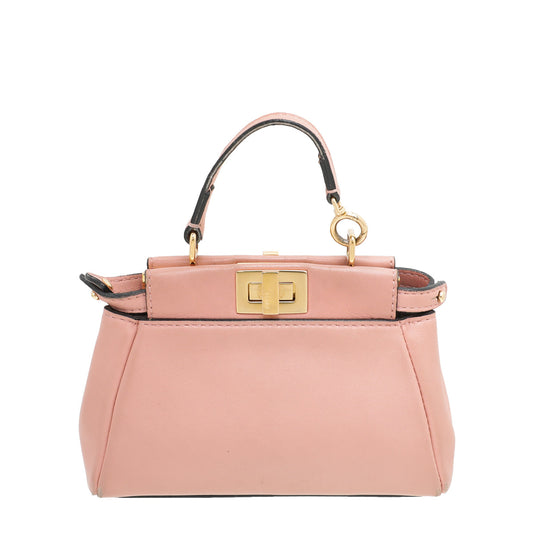 Fendi Peach Iconic Micro Peekaboo Bag