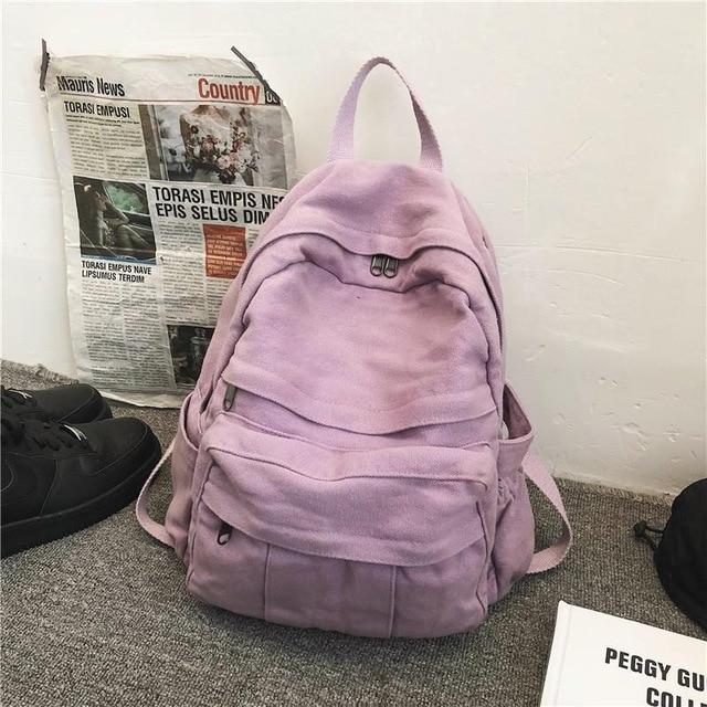 Front Pocket Canvas Backpack - Bags Bistro