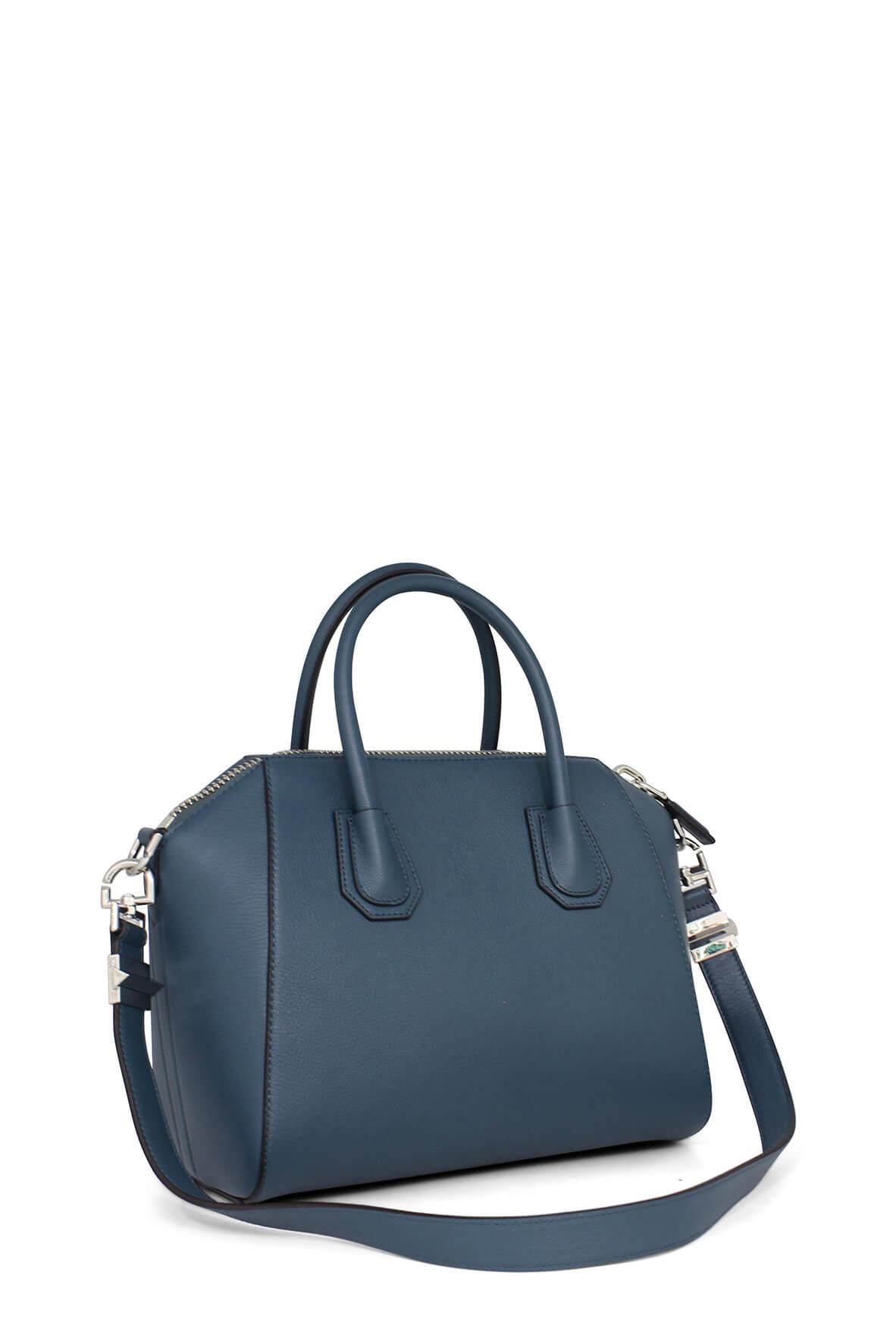 Small Antigona Oil Blue with Detachable Strap