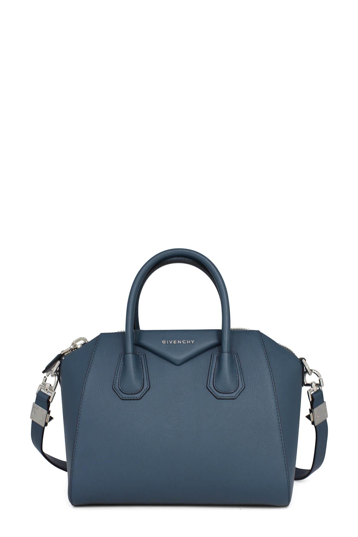 Small Antigona Oil Blue with Detachable Strap