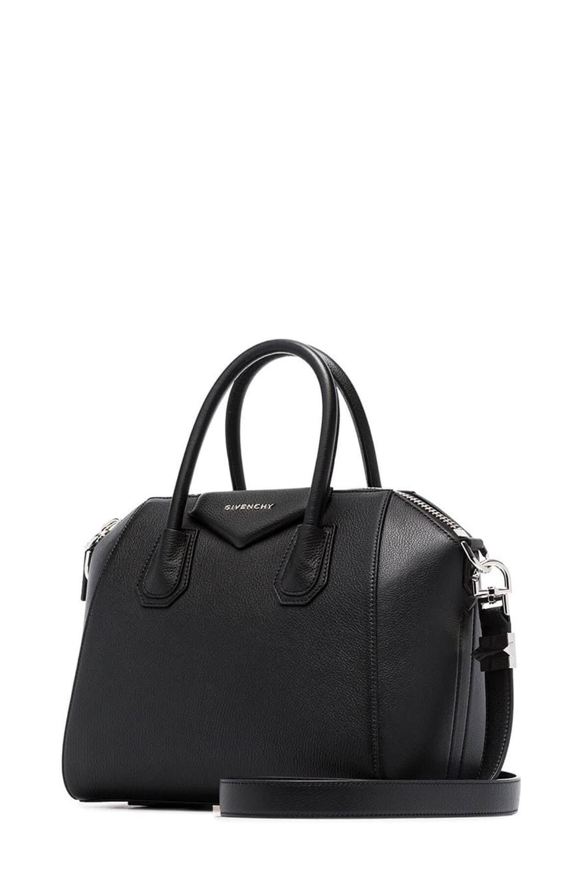 Small Antigona Black with Detachable Strap