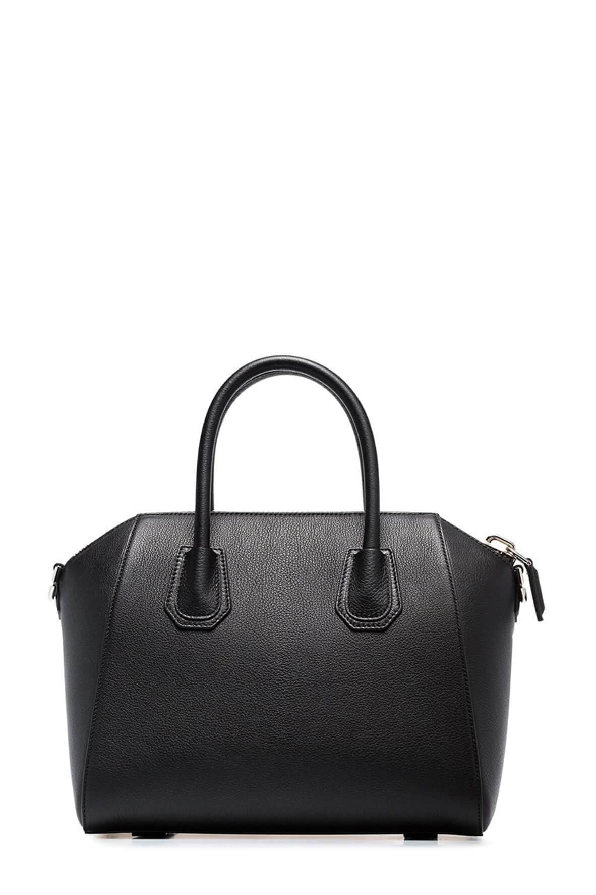 Small Antigona Black with Detachable Strap