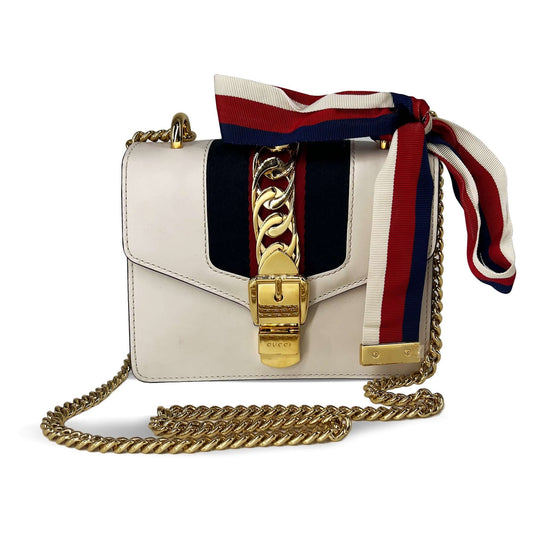 Gucci Sylvie chain bag off-white