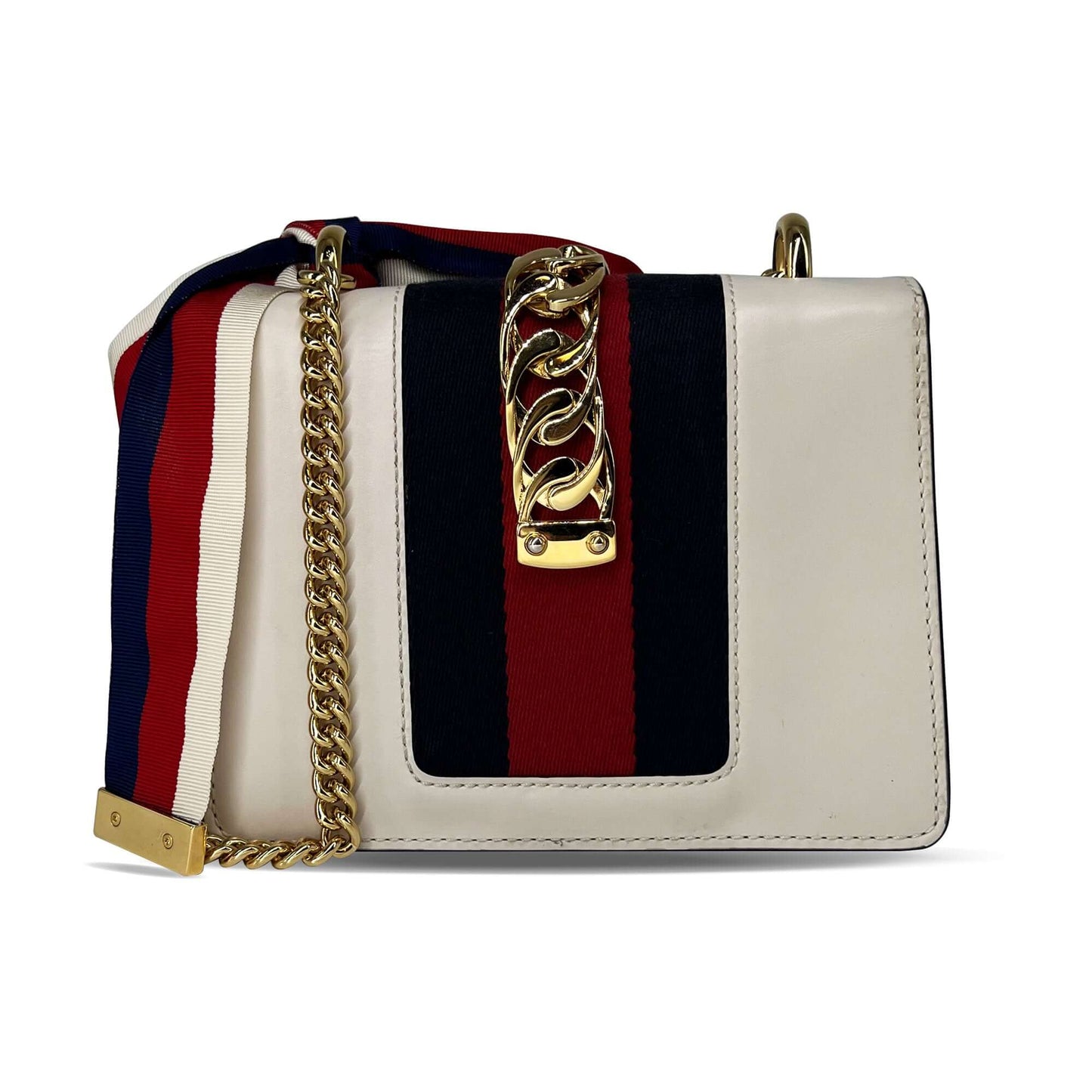 Gucci Sylvie chain bag off-white