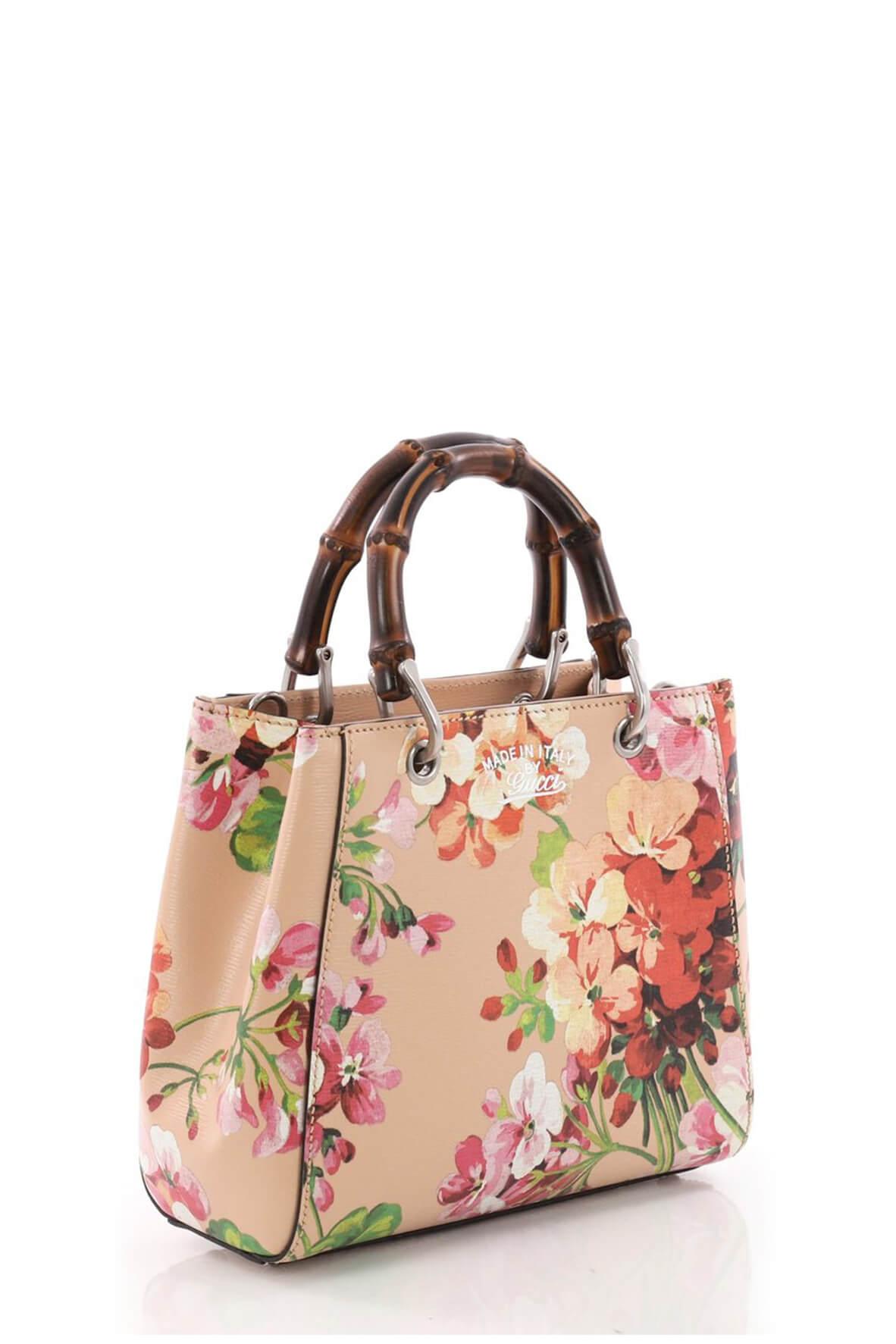 Bamboo Blooms Mini Shopper Peach