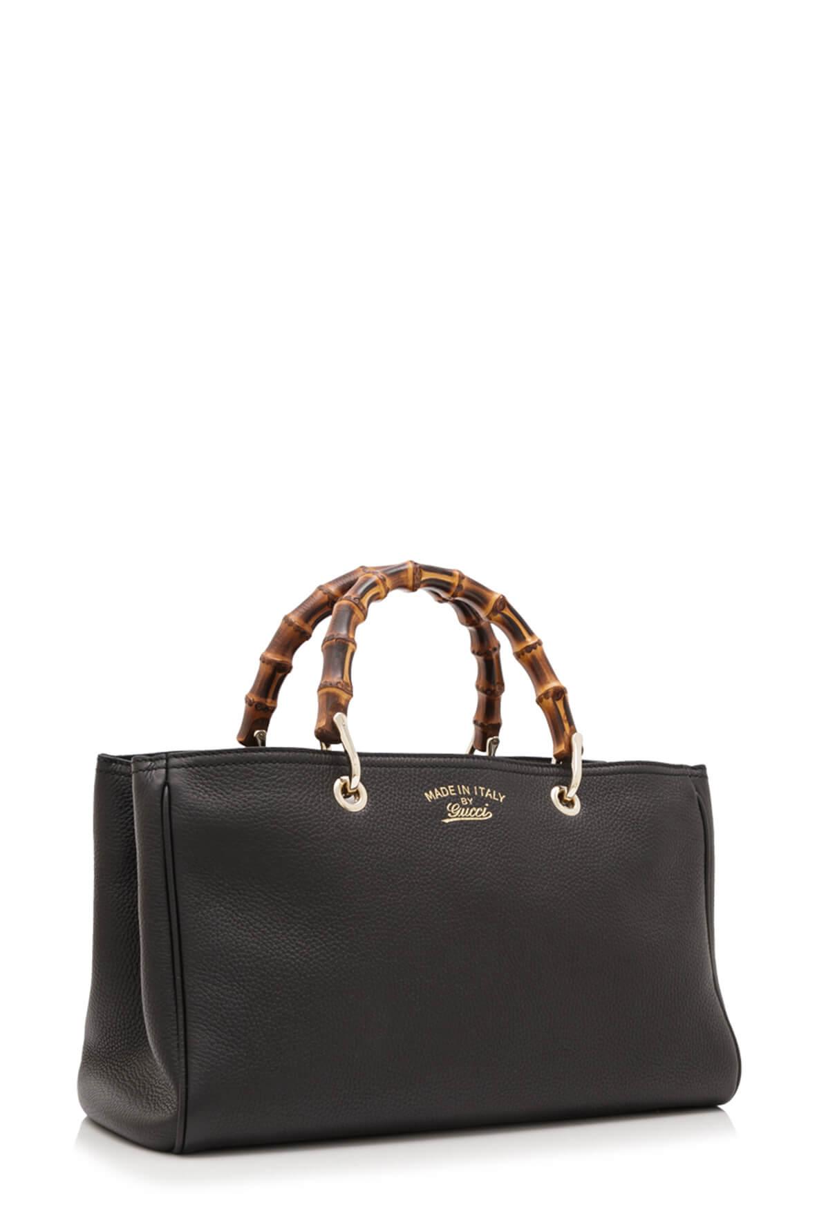 Bamboo Top Handle Bag Black