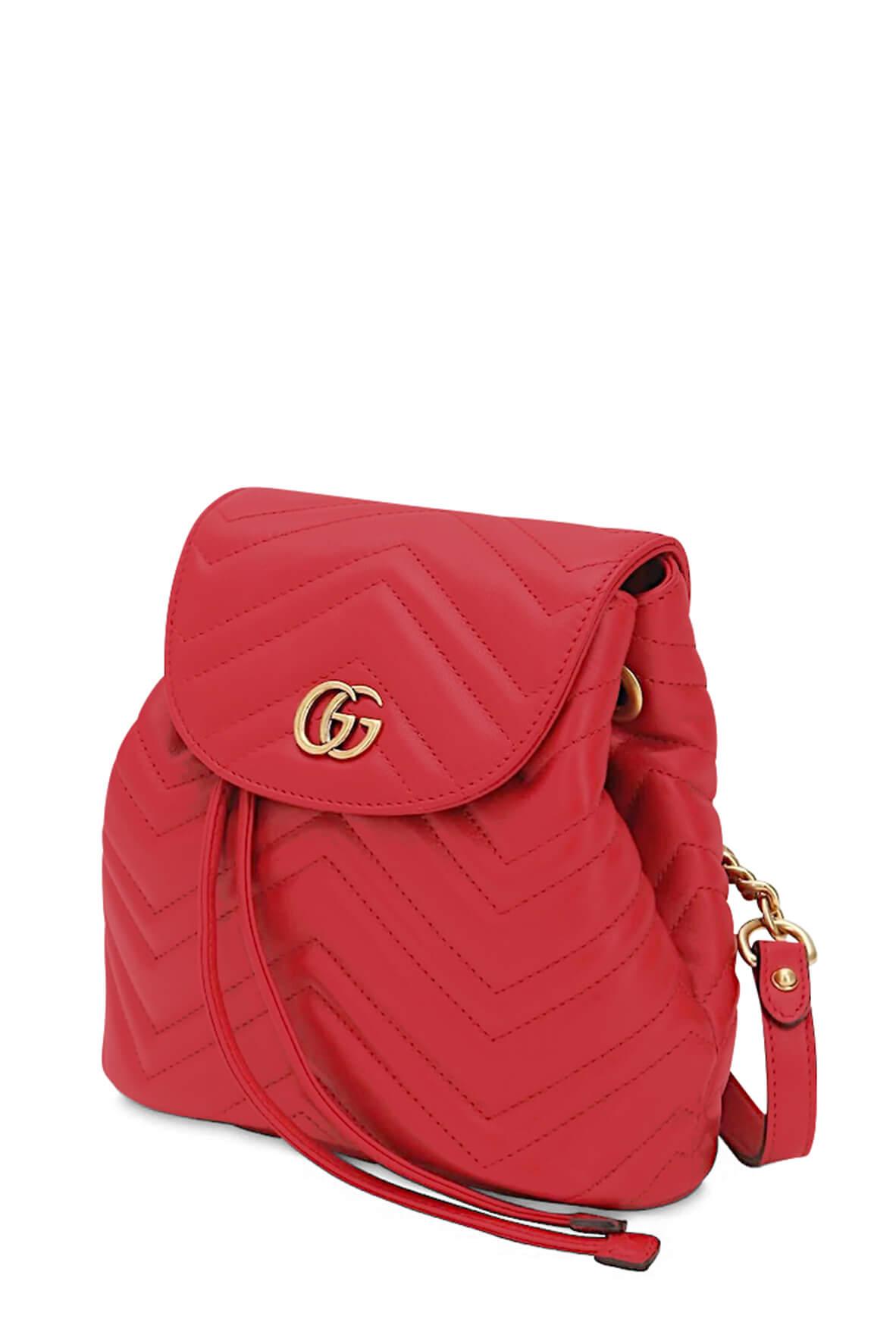 GG Marmont Mini Matelasse Backpack Red