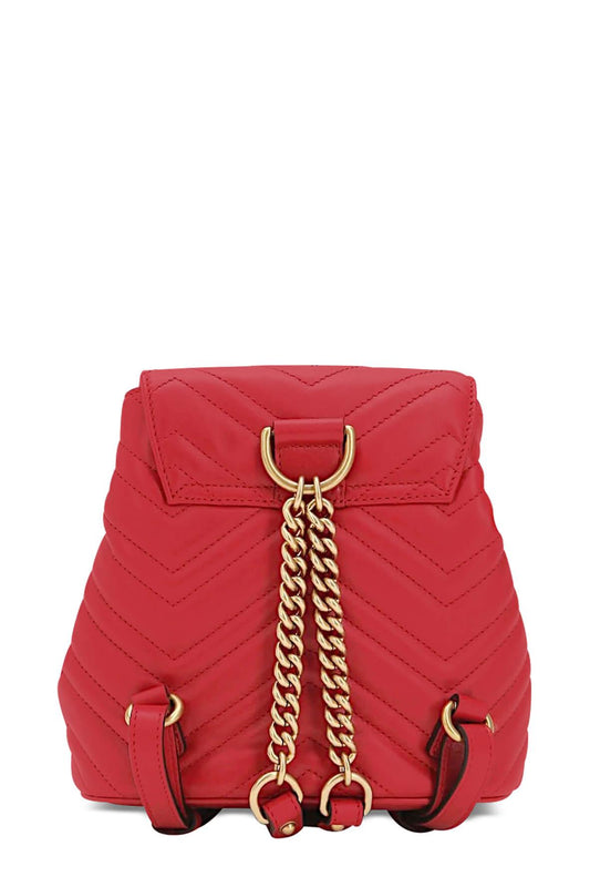 GG Marmont Mini Matelasse Backpack Red