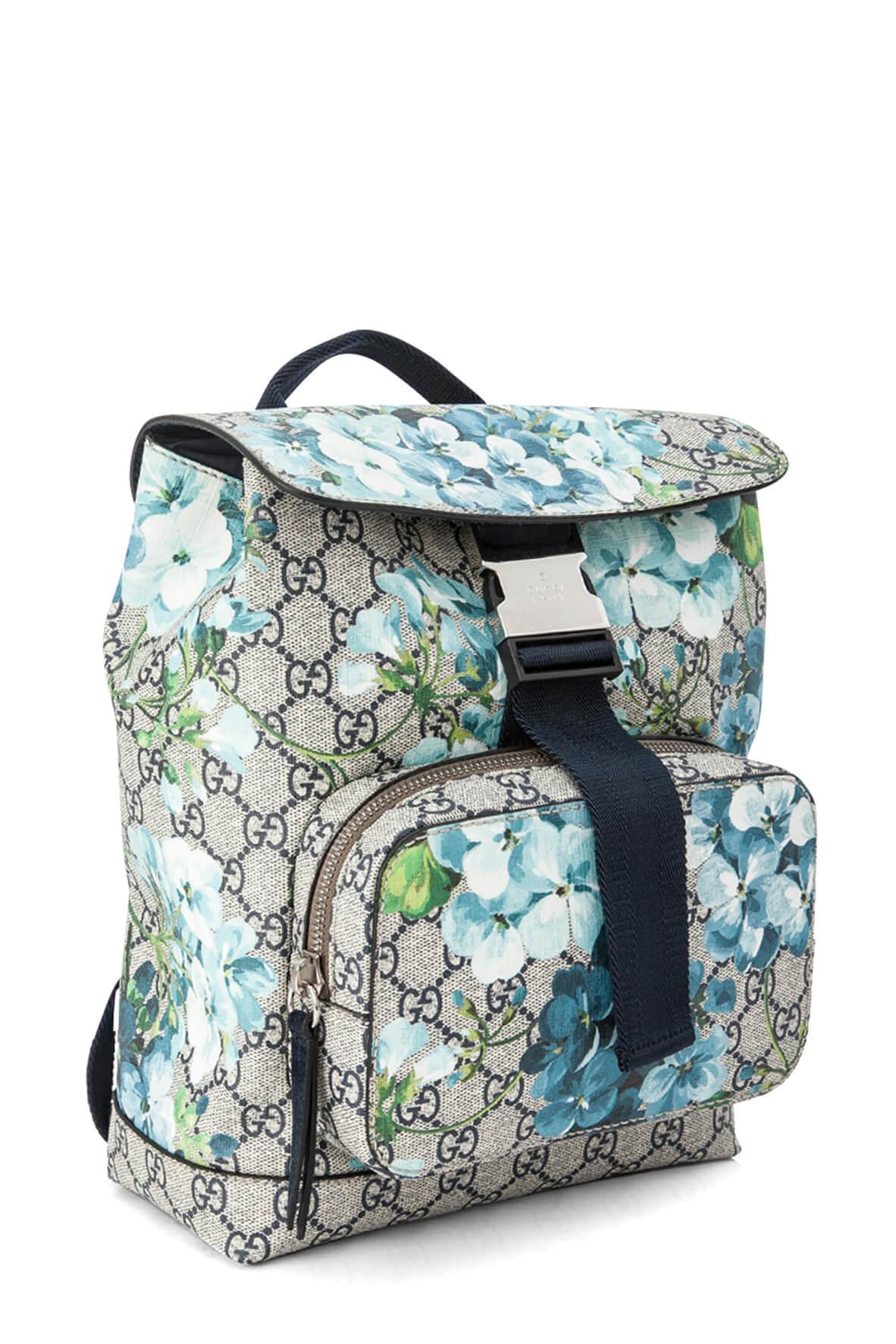 GG Supreme Backpack Blue Blooms