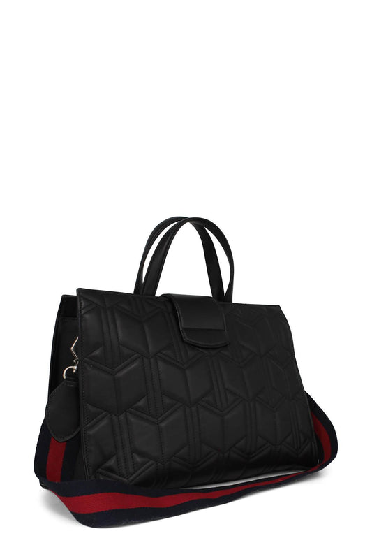 Matelasse Dionysus Tote Black