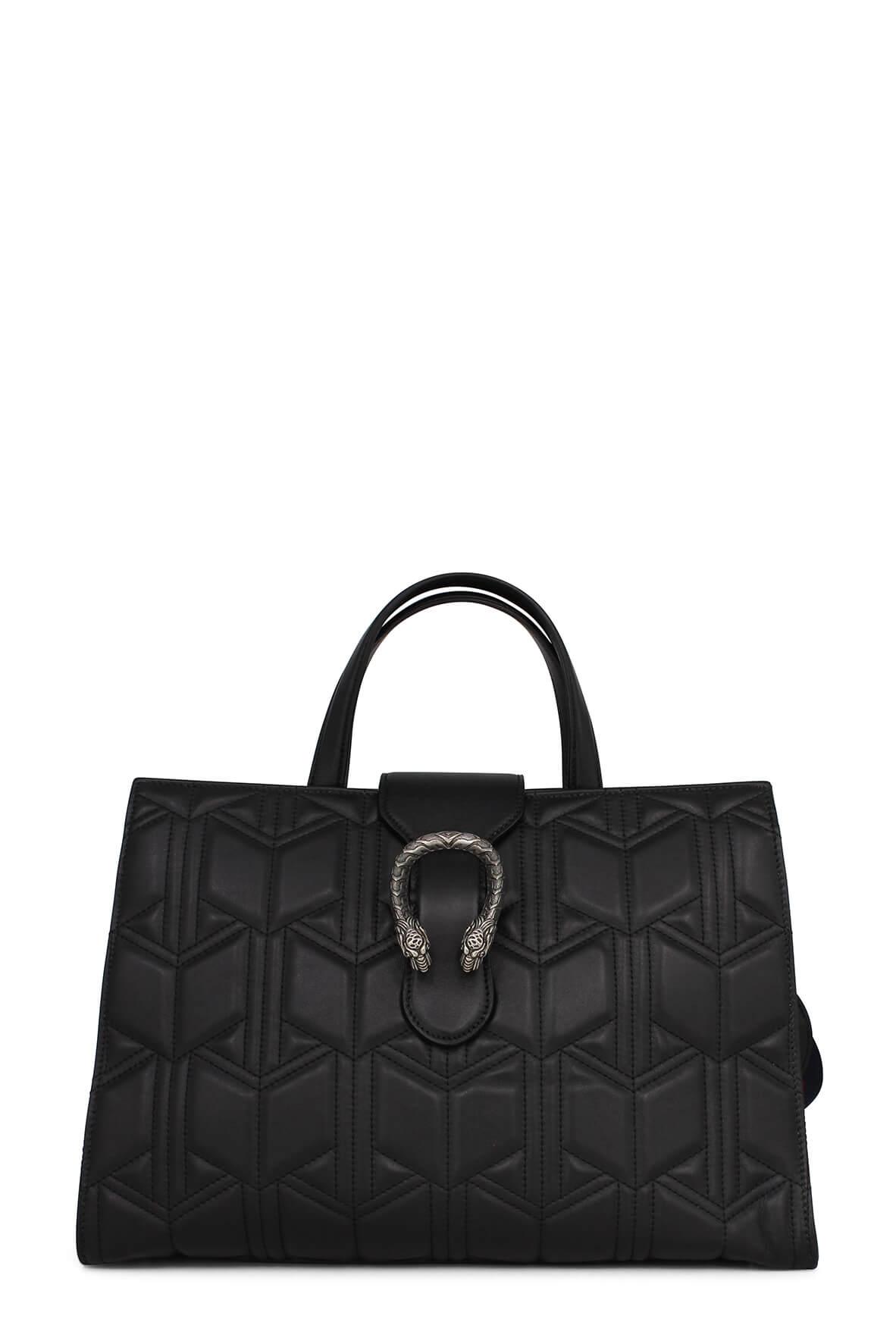 Matelasse Dionysus Tote Black