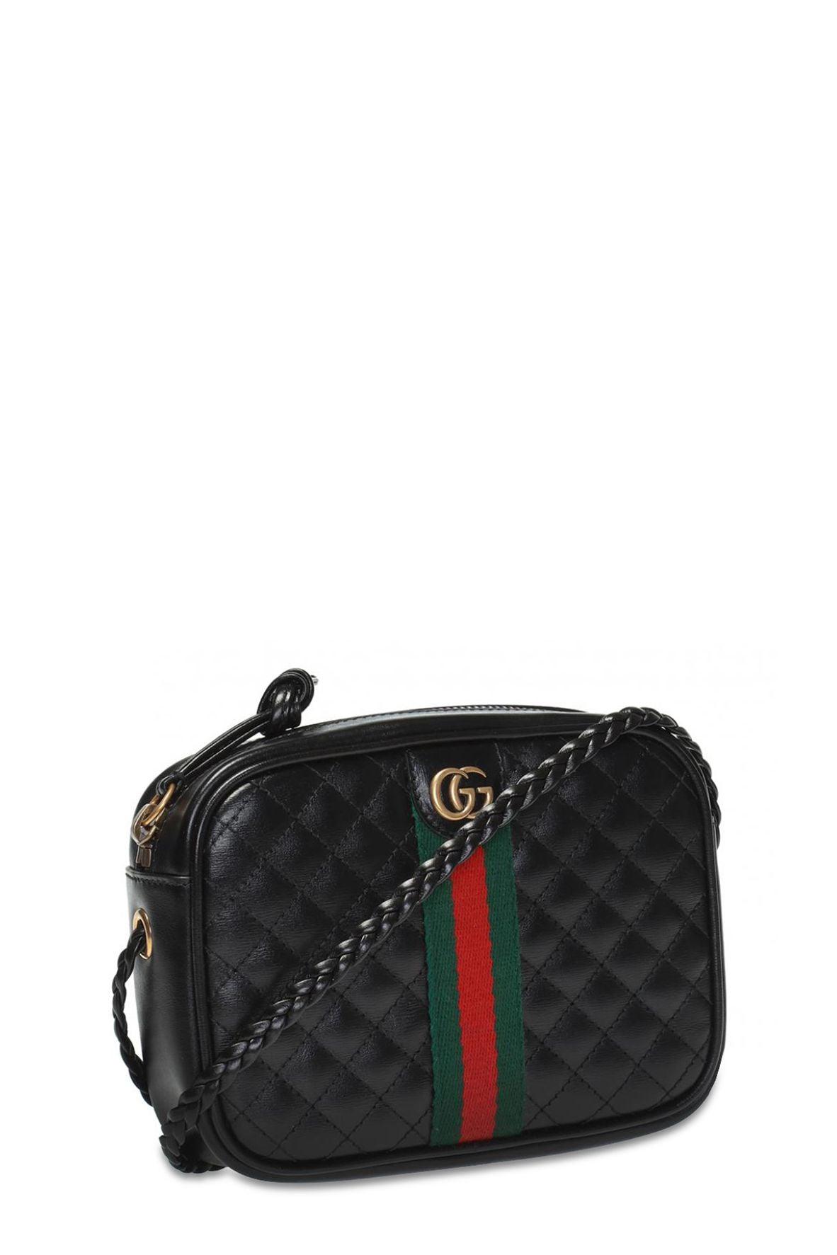 Quilted Leather Mini Bag Black