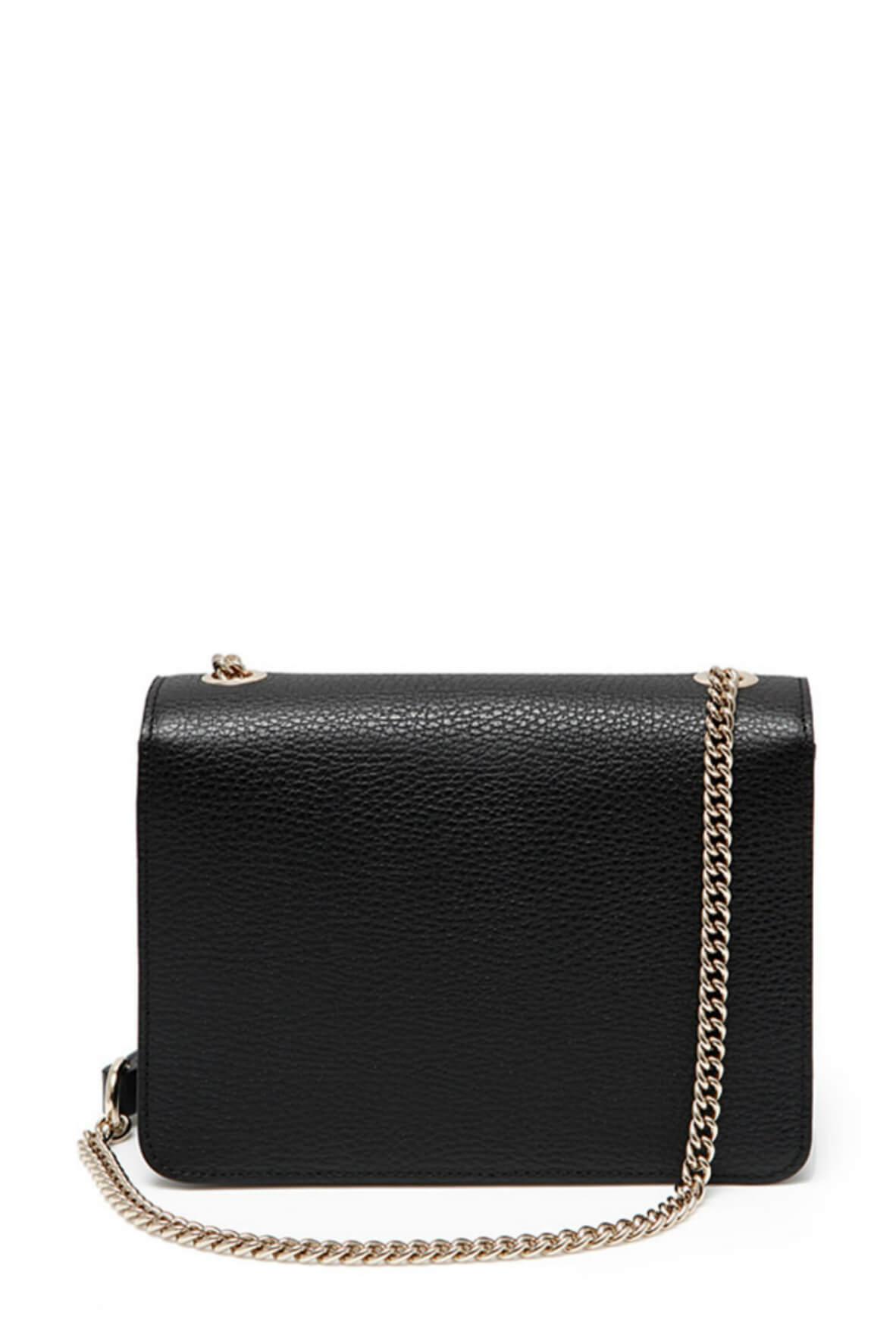 Small Interlocking Shoulder Bag Black