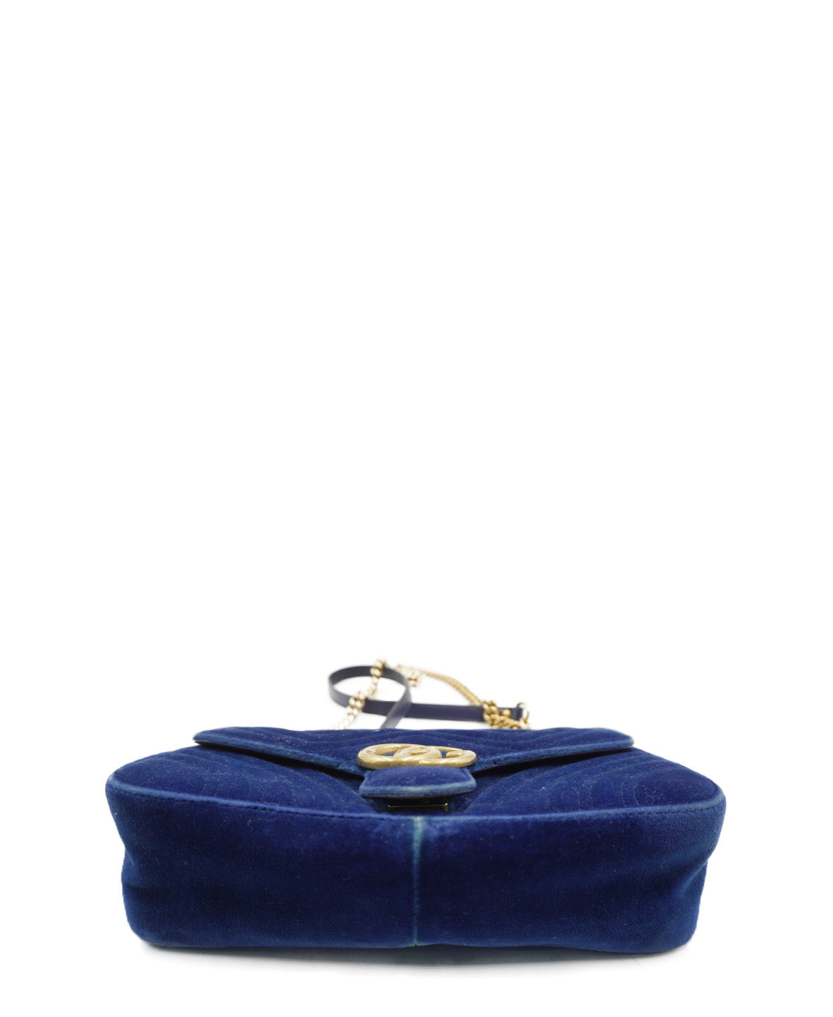 Small Marmont Matelasse Velvet Shoulder Bag Blue