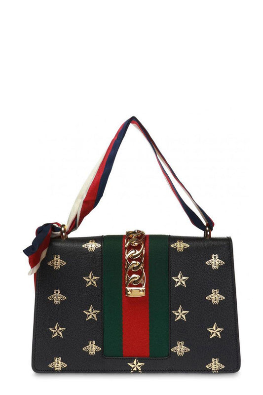 Small Sylvie Bee Star Bag Black