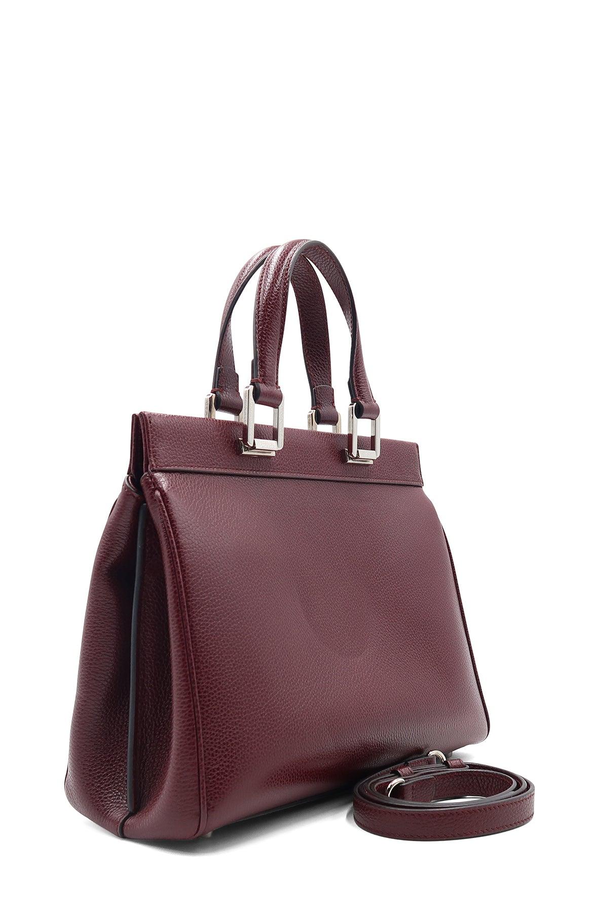 Small Zumi Top Handle Bag Burgundy