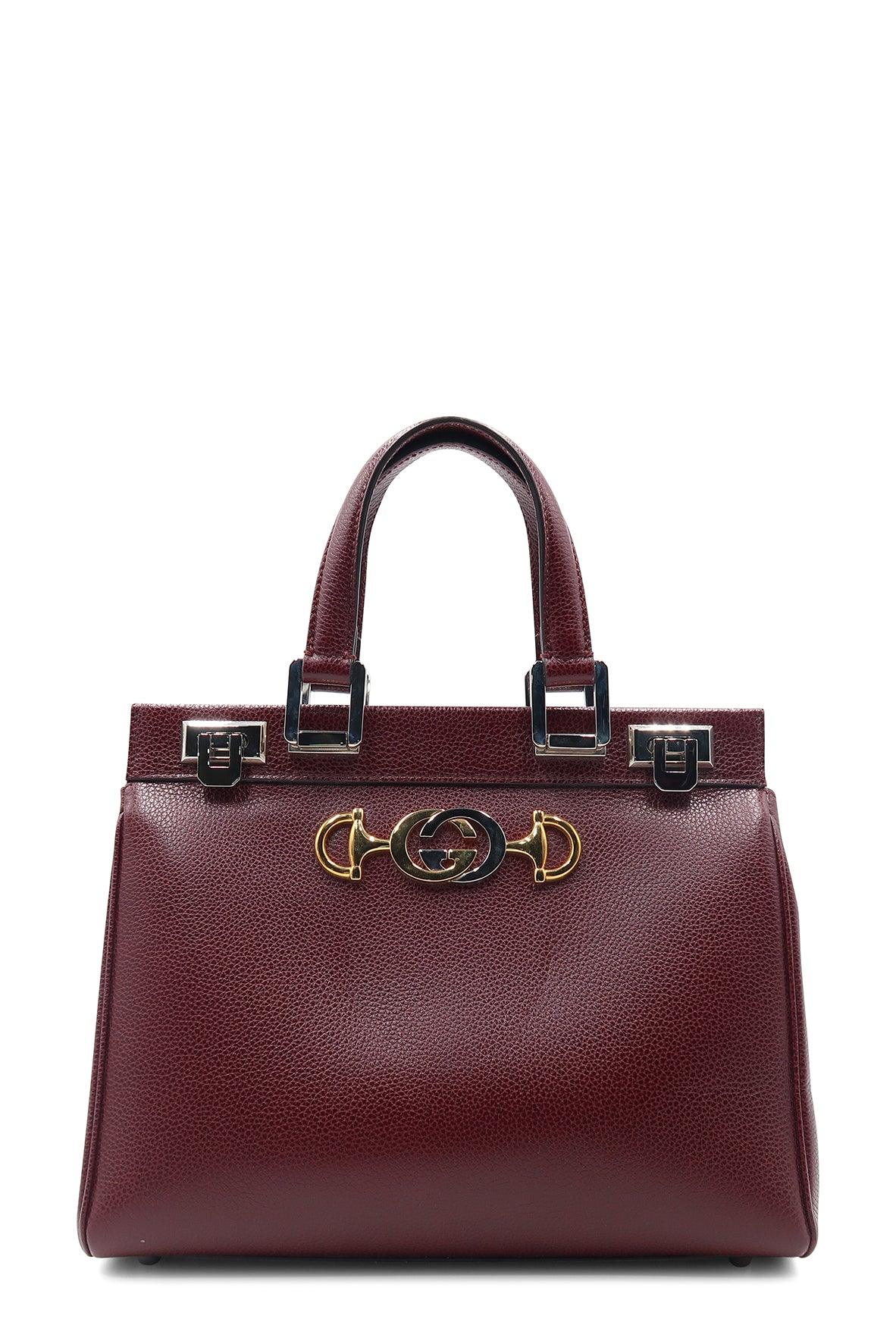 Small Zumi Top Handle Bag Burgundy