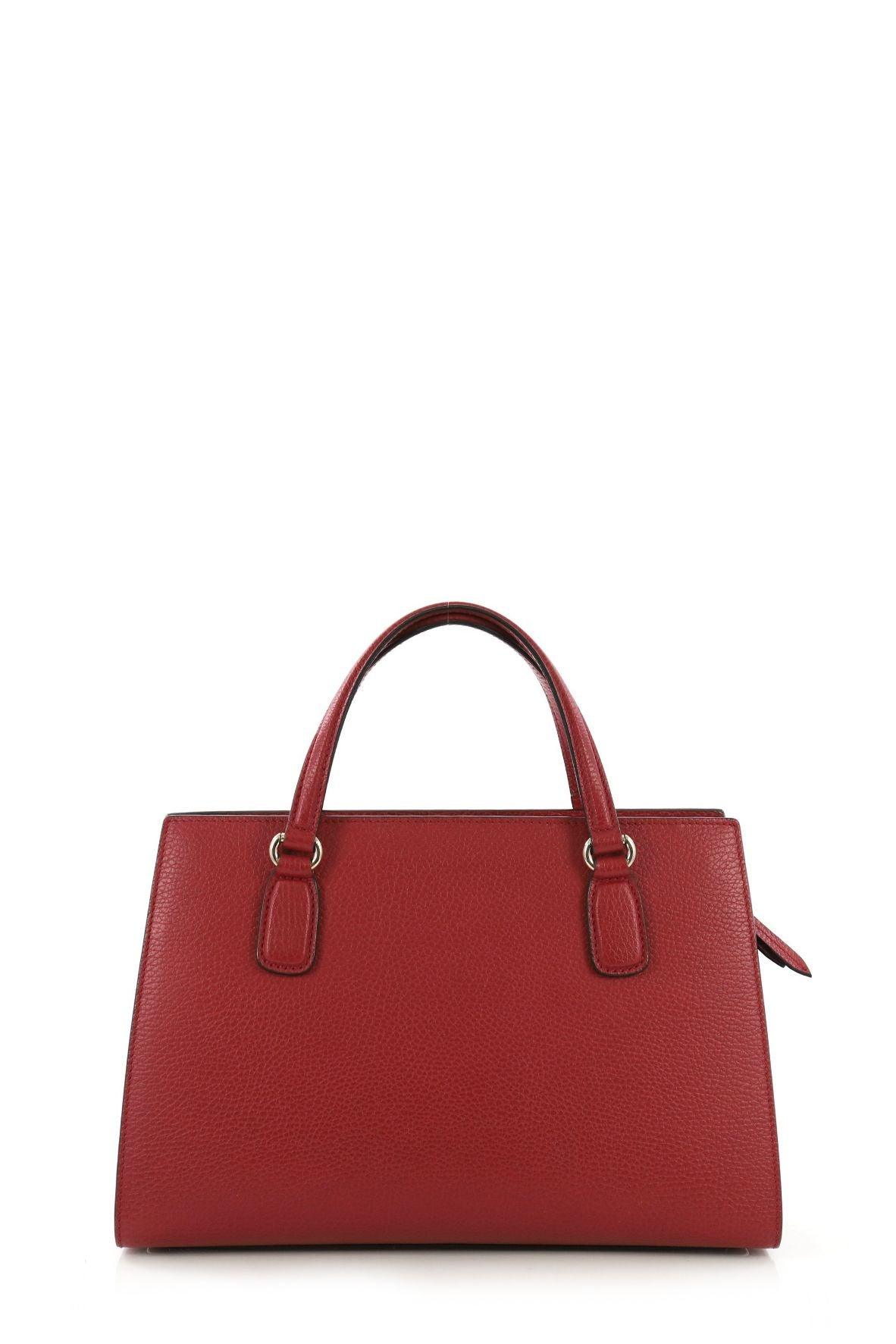 Soho Leather Top Handle Bag Red