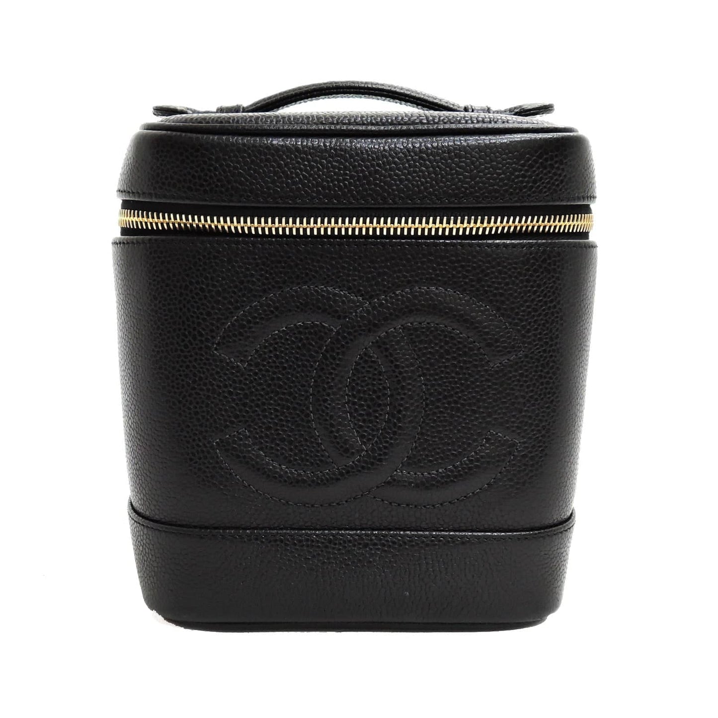 Chanel CC Cosmetic Case Black Caviar