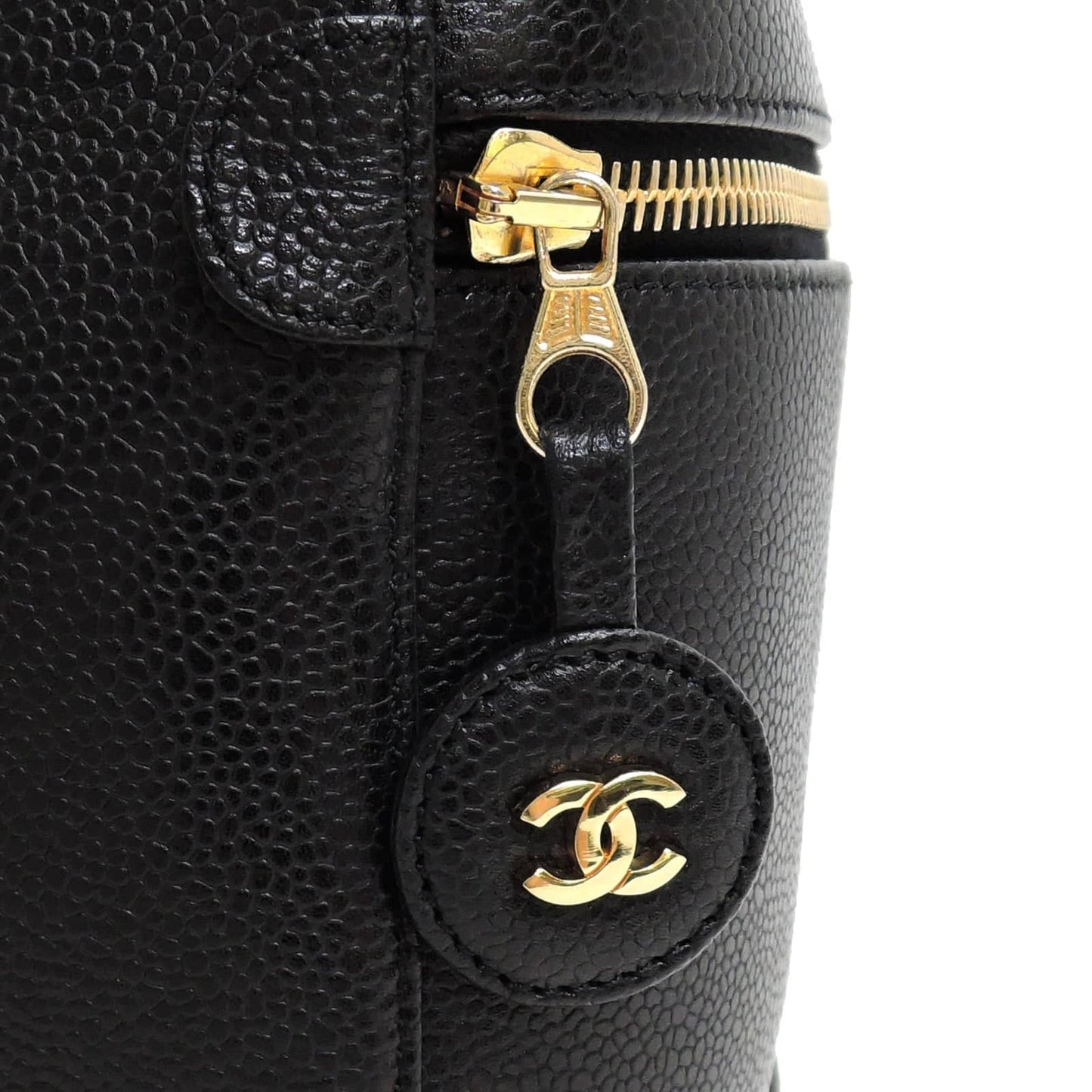 Chanel CC Cosmetic Case Black Caviar