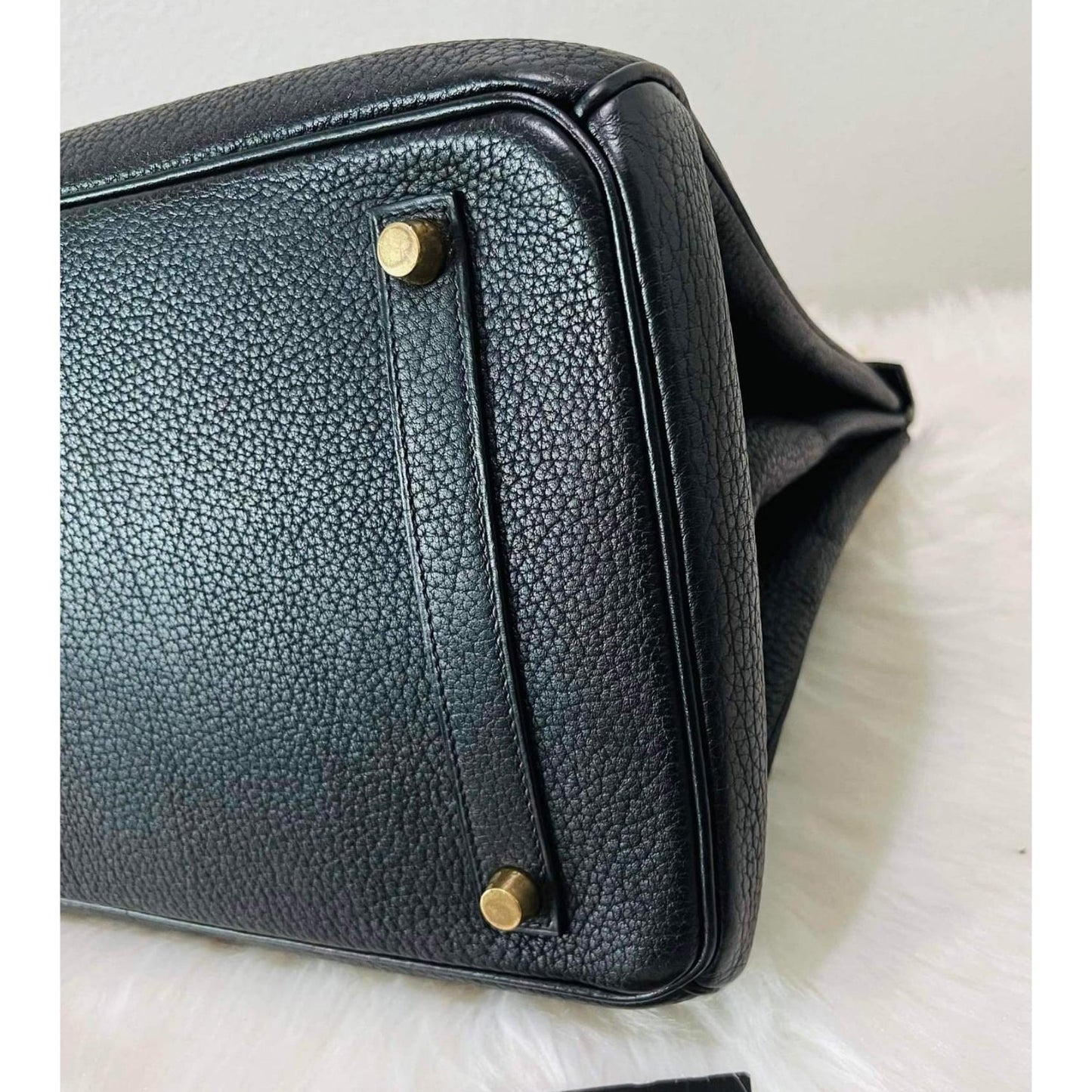 HERMES Birkin 35 Black Hand Bag