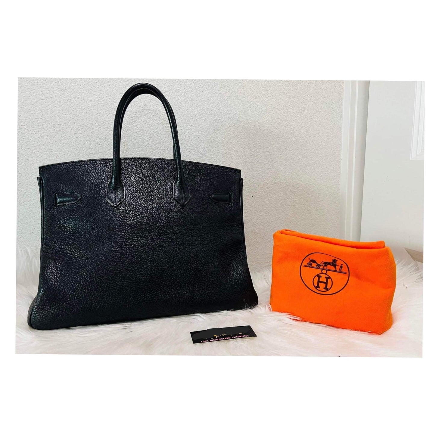 HERMES Birkin 35 Black Hand Bag