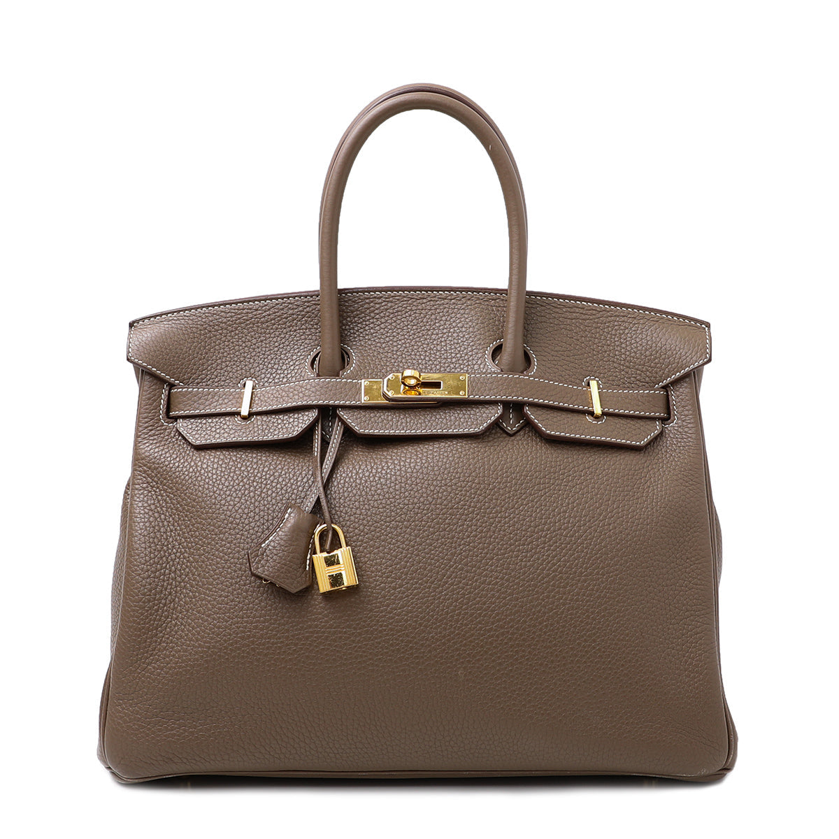 Hermes Etoupe Clemence Birkin 35