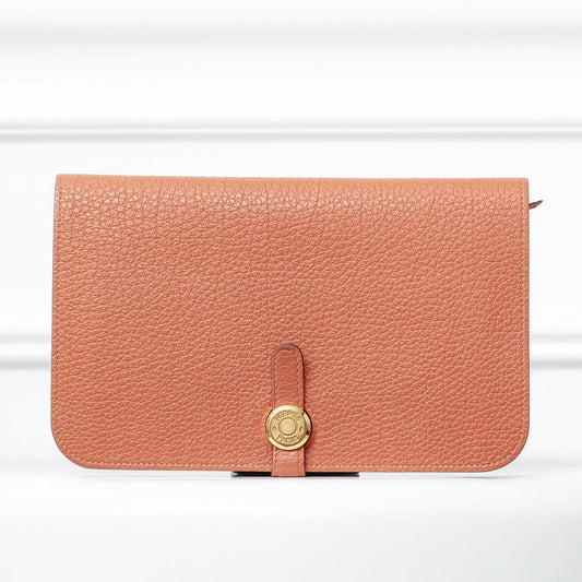 Hermes Orange Dogon Wallet