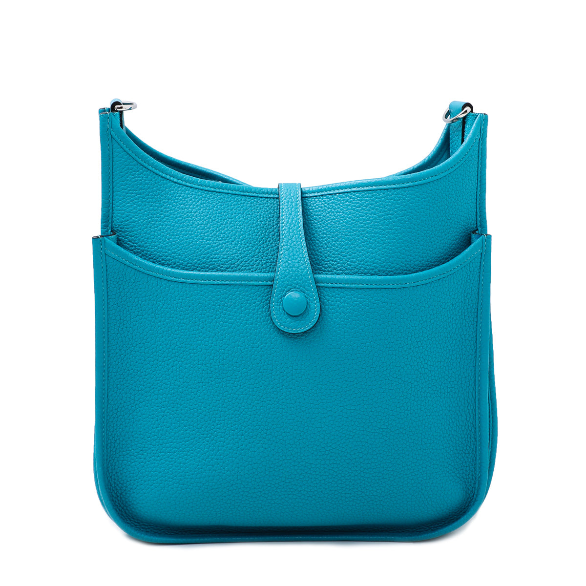 Hermes Turquoise Togo Evelyne III Bag