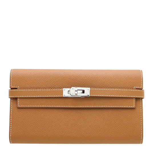 Hermes Gold Kelly Classic Wallet