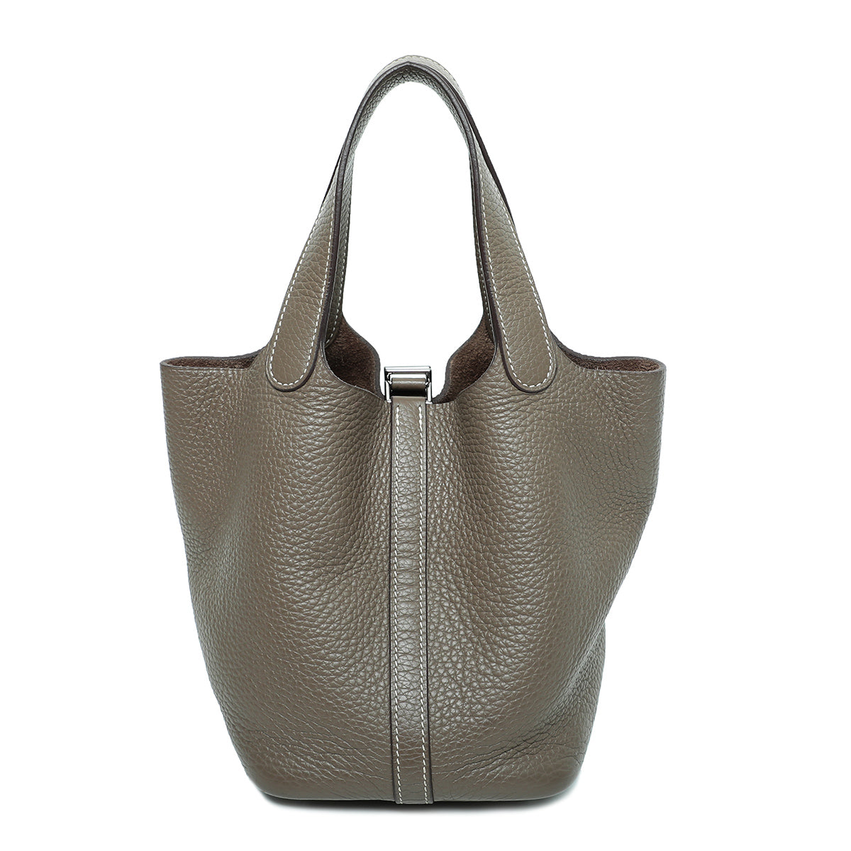 Hermes Etoupe Clemence Picotin 18 PM Bag