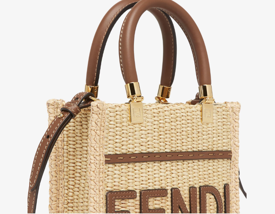 Mini Sunshine Shopper Beige cotton fibre mini-bag