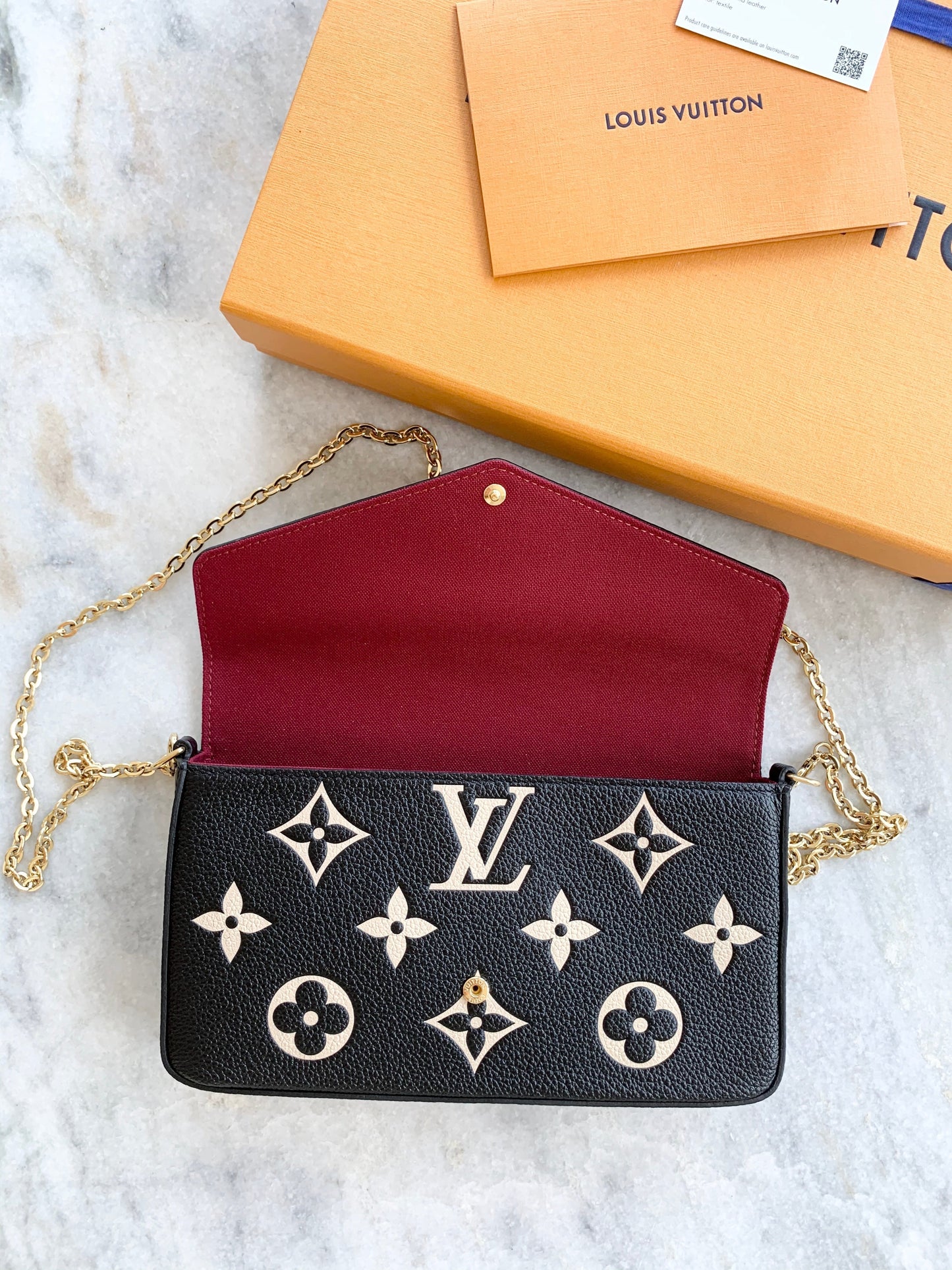 [SOLD]Louis Vuitton 2022 Pochette Felicie GM Bicolor Monogram Crossbody Bag